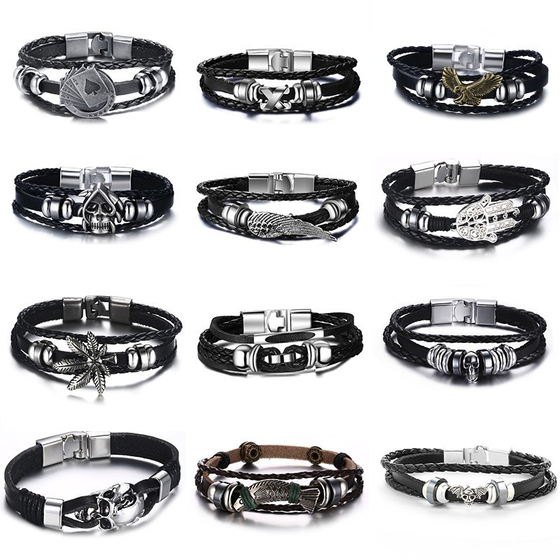 The Lucky Man's Leather Bracelets