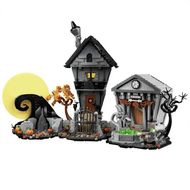The Nightmare Before Christmas Model Building Blocks Hut Diy Bricks Toy Christmas Halloween Home Decoration Gifts