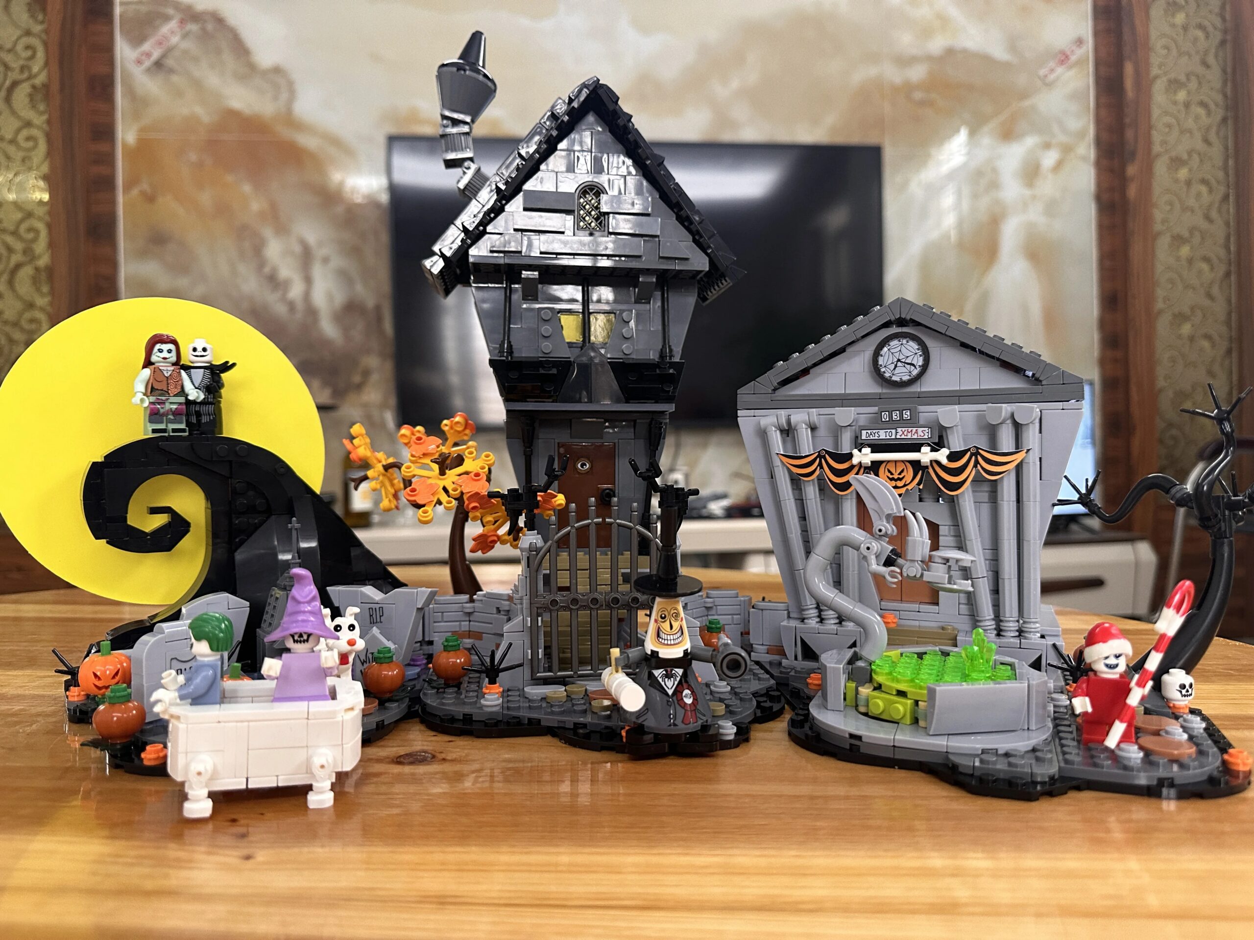 The Nightmare Before Christmas Model Building Blocks Hut Diy Bricks Toy Christmas Halloween Home Decoration Gifts