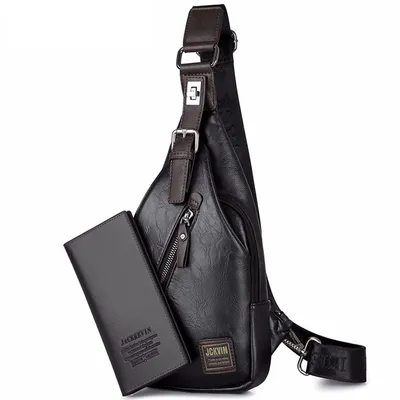 Theftproof Leather Chest Man Bag Theftproof Leather Chest Man Bag