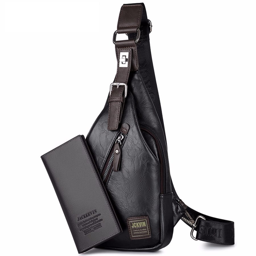 Theftproof Leather Chest Man Bag Theftproof Leather Chest Man Bag