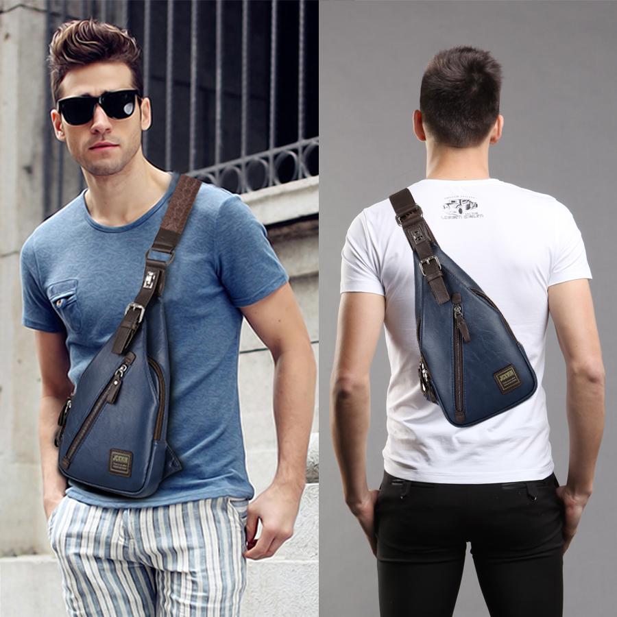 Theftproof Leather Chest Man Bag Theftproof Leather Chest Man Bag