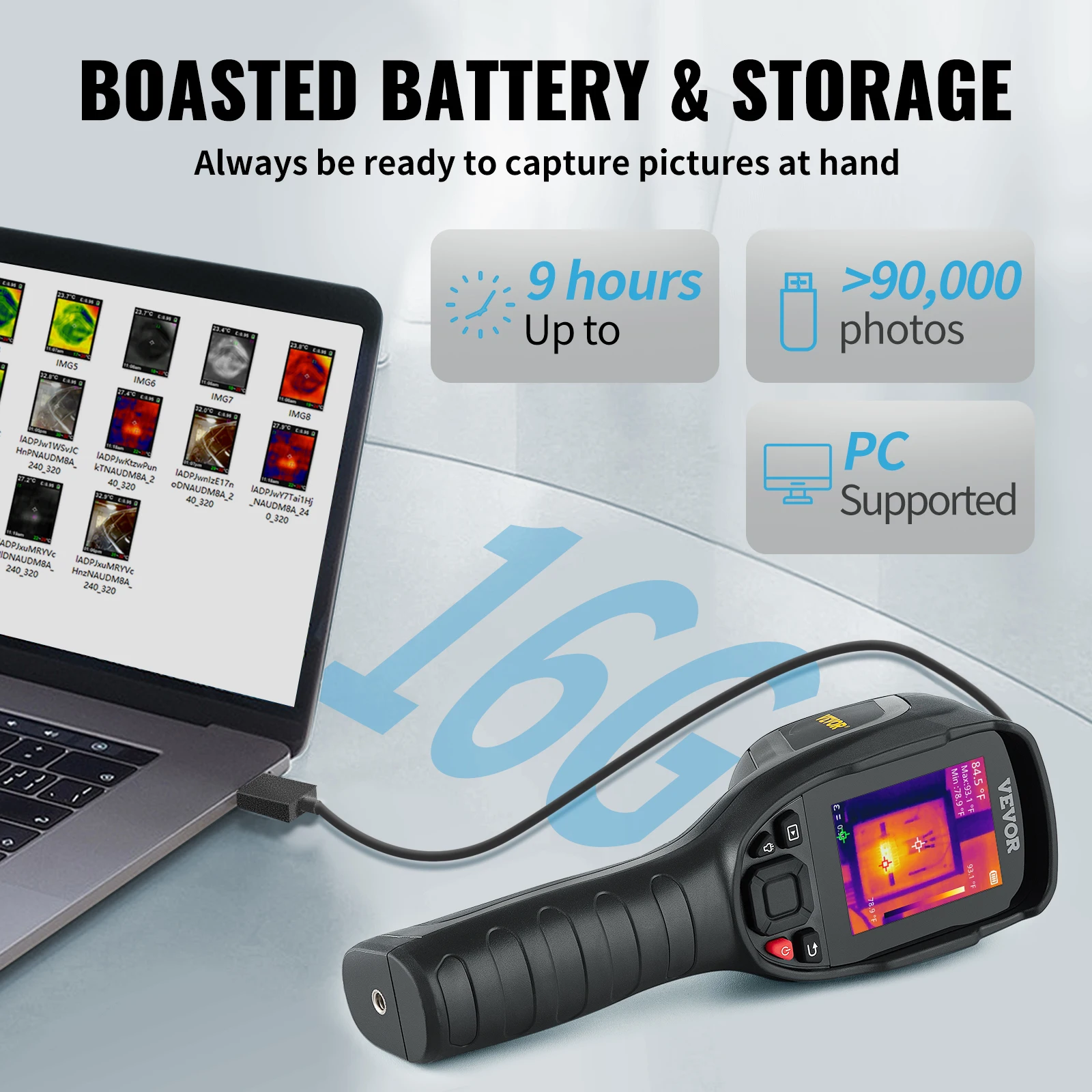Thermal Imaging Camera 240×180 IR High Resolution Professional Infrared Thermal Imager for Repair Pipeline Detection PCB