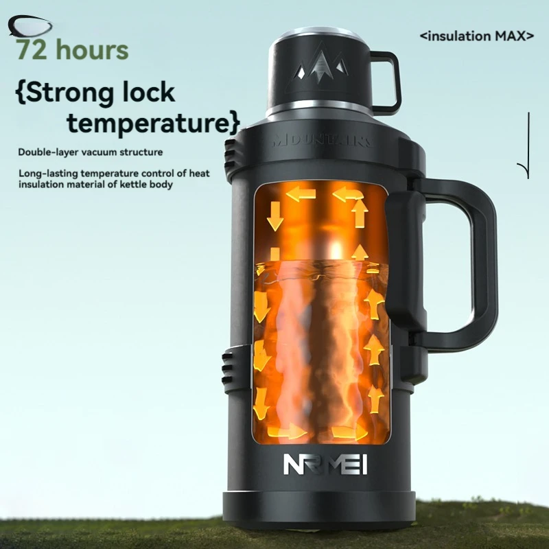 Thermos Insulated Water Bottle Stainless Steel Vacuum Flasks Large Tea Bottle Hot Water Bottle/Cold Outdoor Coffee