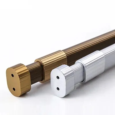 Thick Aluminum Alloy Clothes Organizing Rails Adjustable Wardrobe Closet Hanger Rod Clothing Rack With Rail Flange