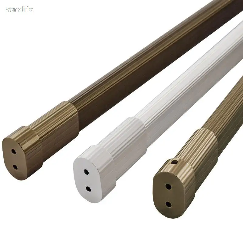 Thick Aluminum Alloy Clothes Organizing Rails Adjustable Wardrobe Closet Hanger Rod Clothing Rack With Rail Flange