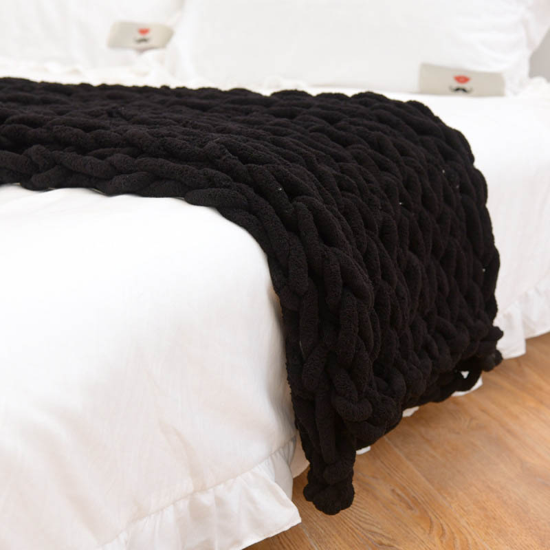 Thick Soft Large Knitted Blanket Thick Soft Large Knitted Blanket