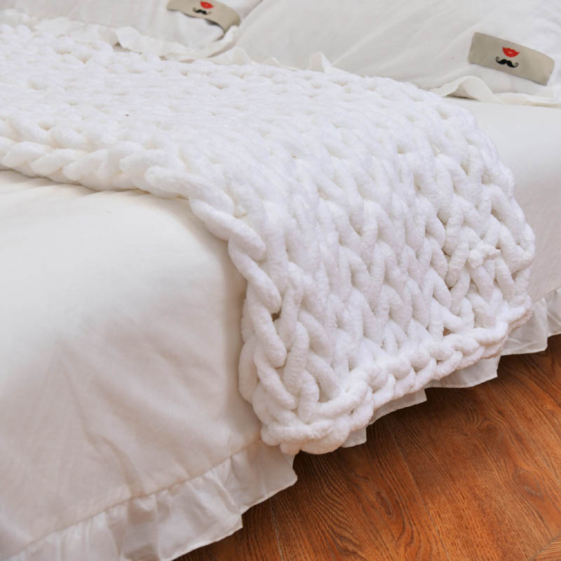 Thick Soft Large Knitted Blanket Thick Soft Large Knitted Blanket
