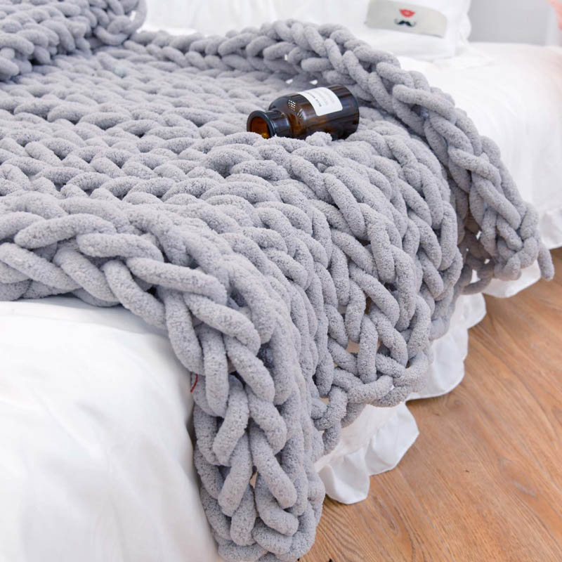 Thick Soft Large Knitted Blanket Thick Soft Large Knitted Blanket