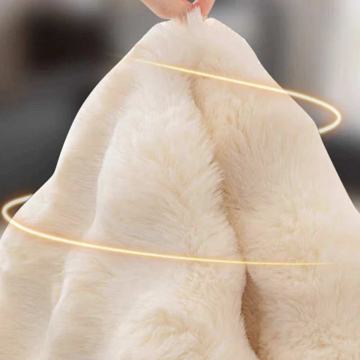 Thicken Imitation Rabbit Fur Plush Sofa Slipcover Non-slip Soft Sofa Towel Couch Cushion Cover for Living Room Modern