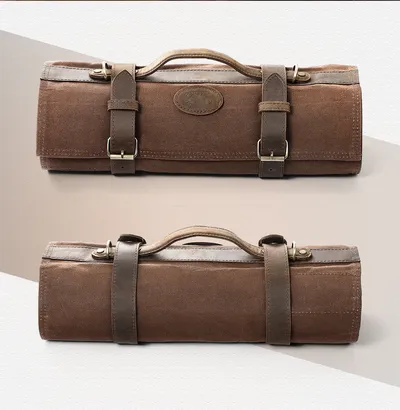 Thickened Canvas Roll Chef Knife Bag