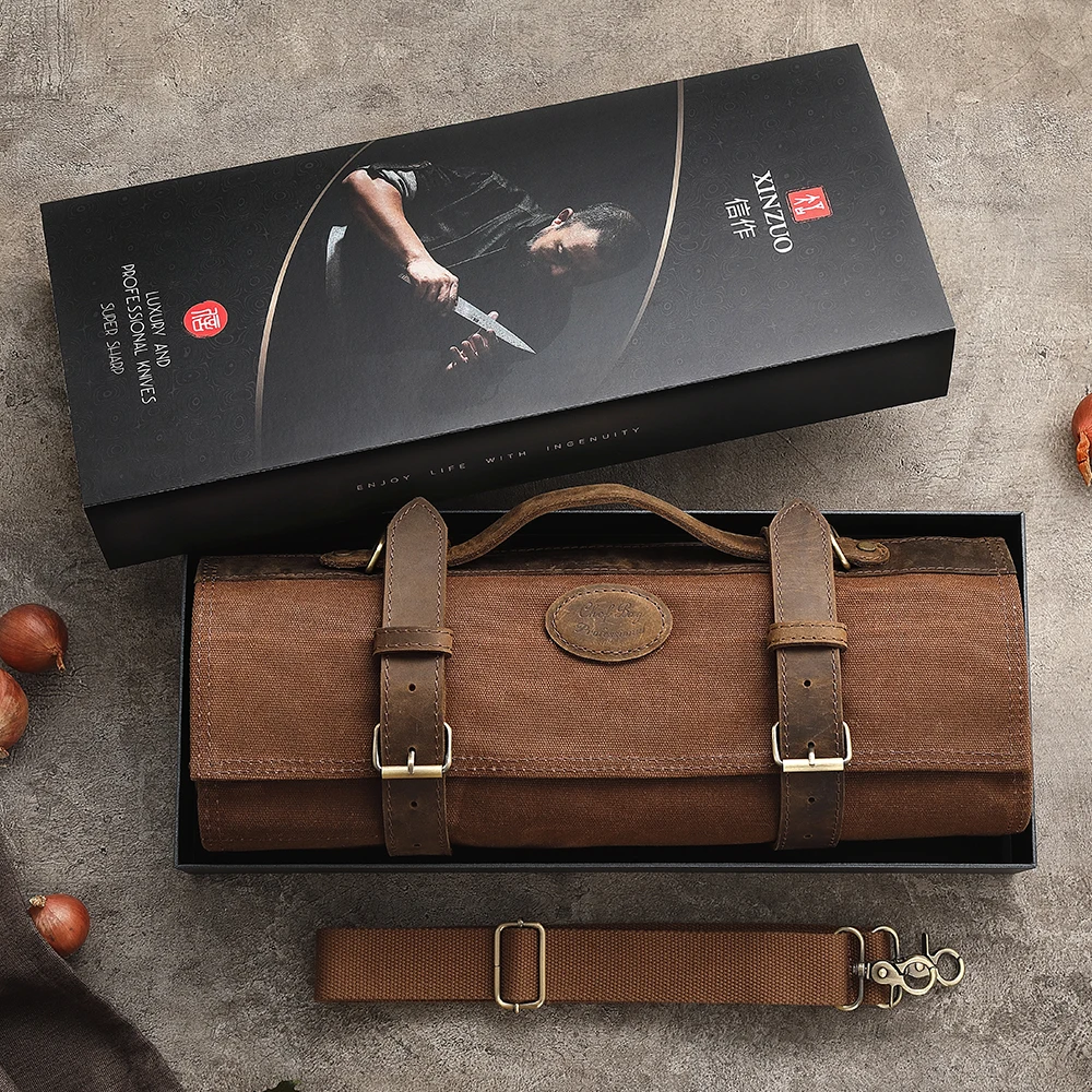 Thickened Canvas Roll Chef Knife Bag