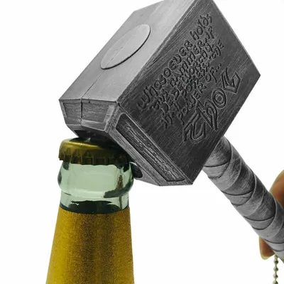 Thor Bottle Opener Hammer Keychain