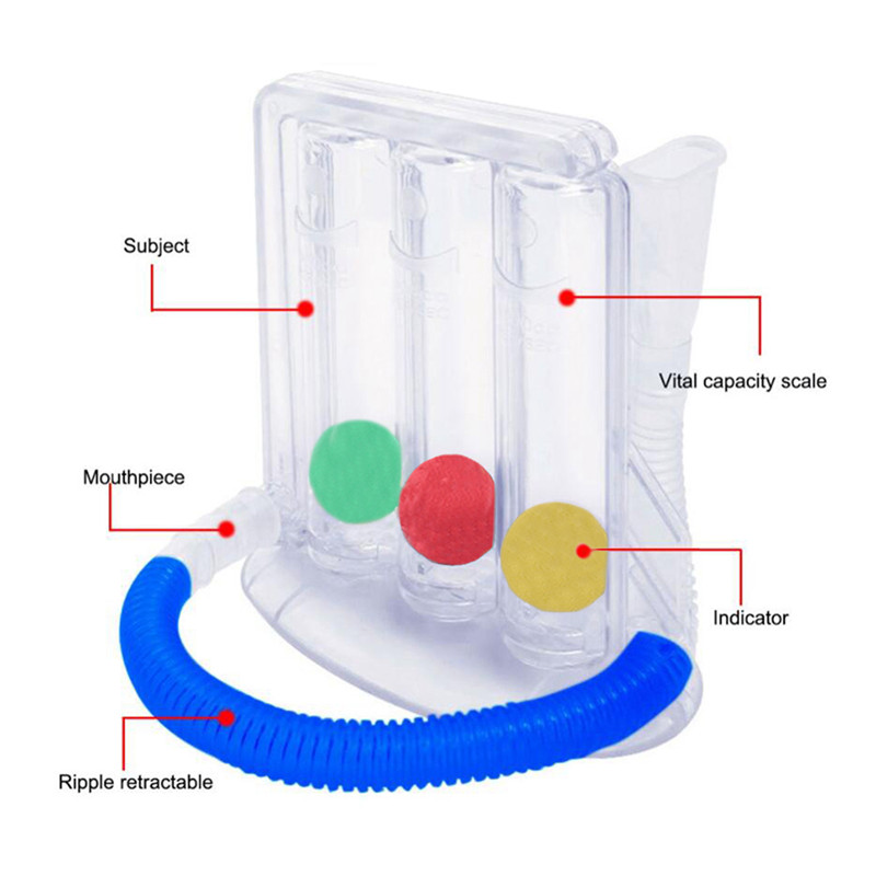 Three Ball Instrument Breath Training Student Vital Capacity Measuring Instrument Lung Function Exercise Rehabilitation Three Ball Instrument Breath Training Student Vital Capacity Measuring Instrument Lung Function Exercise Rehabilitation