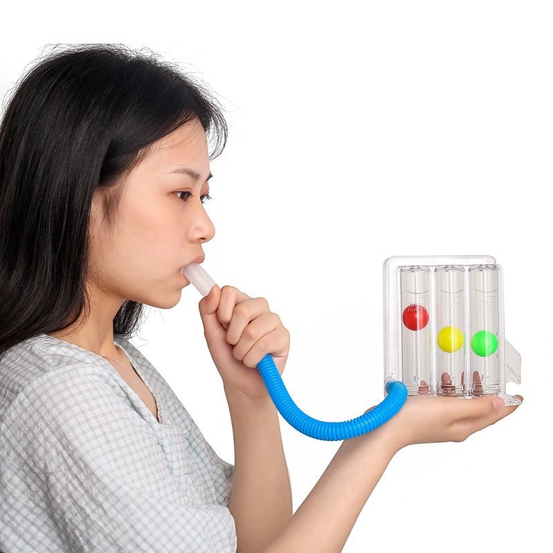 Three Ball Instrument Breath Training Student Vital Capacity Measuring Instrument Lung Function Exercise Rehabilitation Three Ball Instrument Breath Training Student Vital Capacity Measuring Instrument Lung Function Exercise Rehabilitation