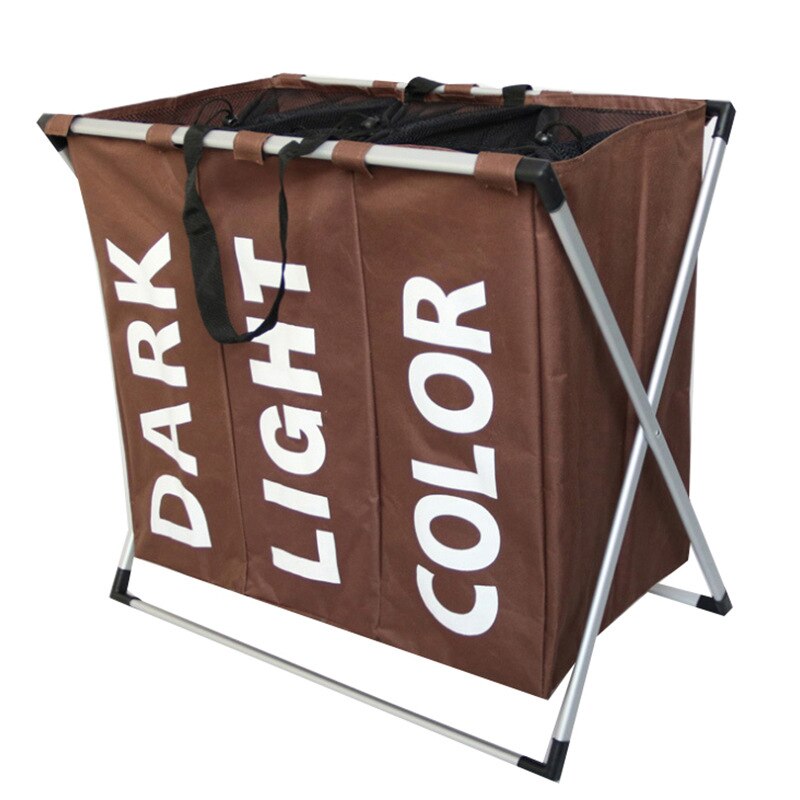 Three Section Laundry Hamper with Handles Three Section Laundry Hamper with Handles