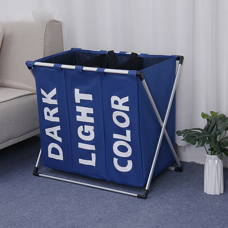 Three Section Laundry Hamper with Handles Three Section Laundry Hamper with Handles