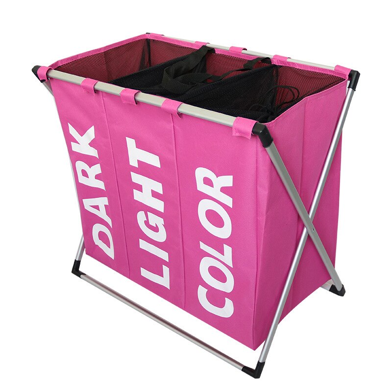 Three Section Laundry Hamper with Handles Three Section Laundry Hamper with Handles