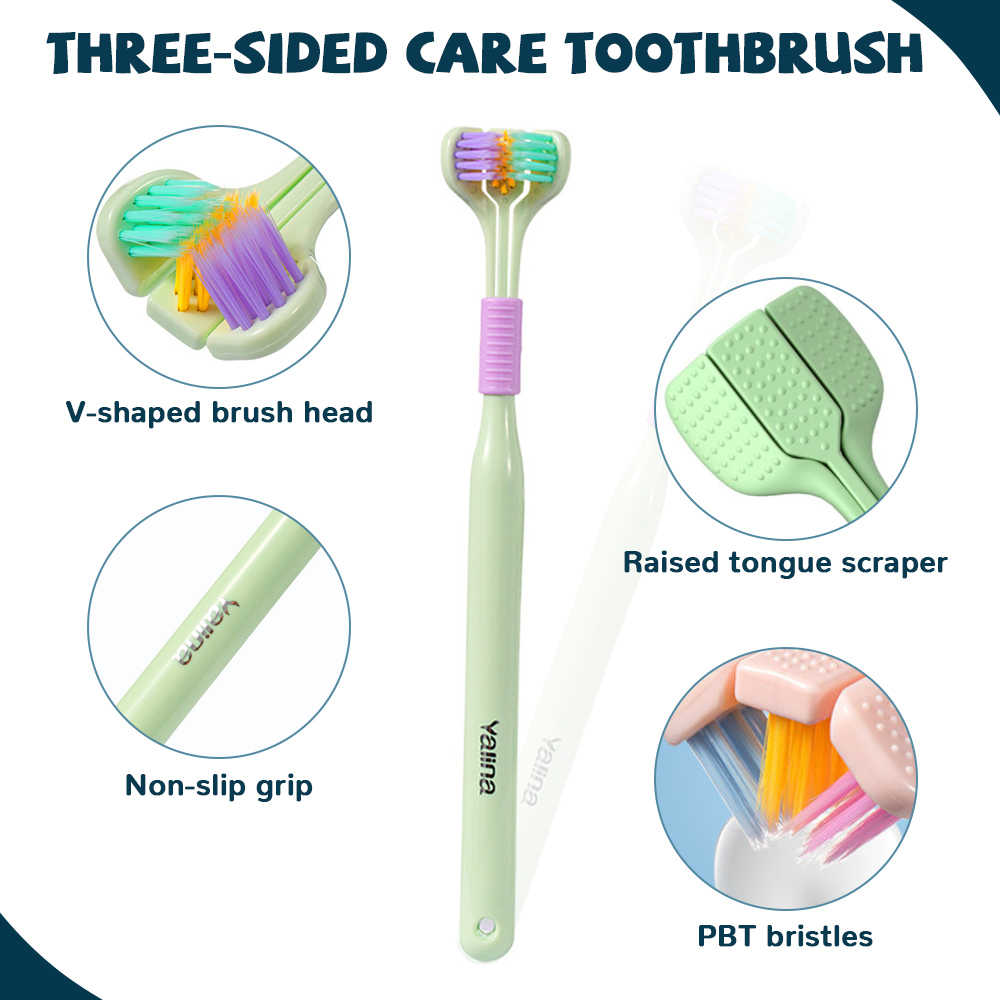 Three Sided Soft Hair Tooth Toothbrush Adult Toothbrush Ultra Fine Soft Bristle Oral Care Safety Teeth Brush for Oral Three Sided Soft Hair Tooth Toothbrush Adult Toothbrush Ultra Fine Soft Bristle Oral Care Safety Teeth Brush for Oral