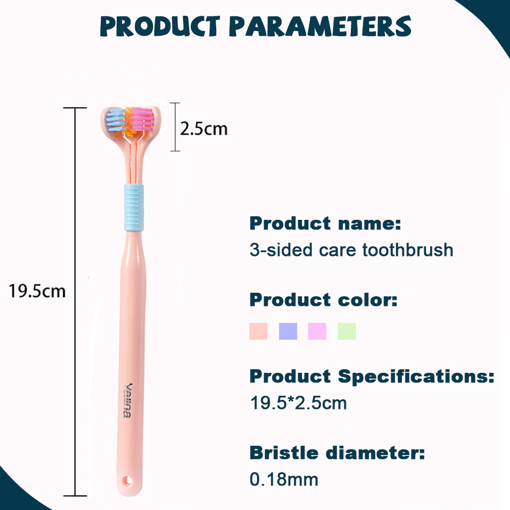 Three Sided Soft Hair Tooth Toothbrush Adult Toothbrush Ultra Fine Soft Bristle Oral Care Safety Teeth Brush for Oral Three Sided Soft Hair Tooth Toothbrush Adult Toothbrush Ultra Fine Soft Bristle Oral Care Safety Teeth Brush for Oral