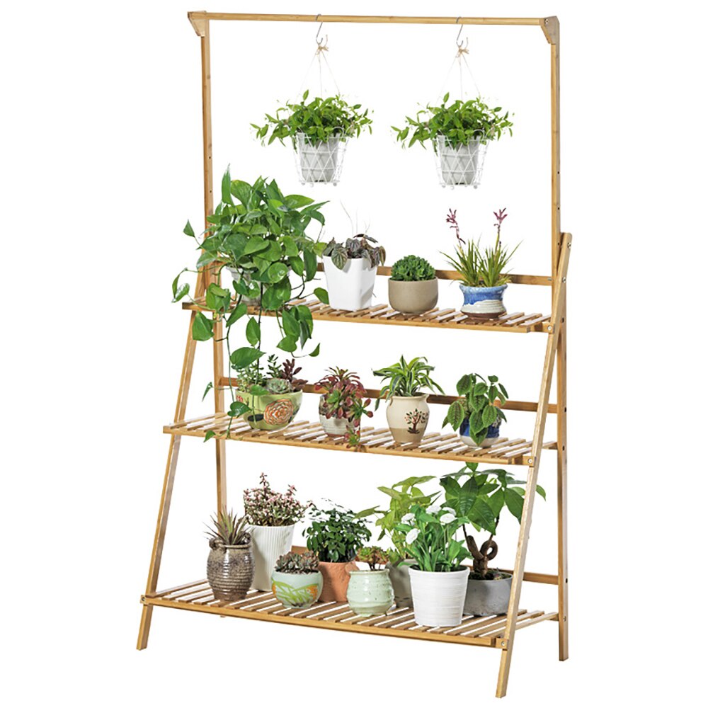 Three Tier Bamboo Plant Rack