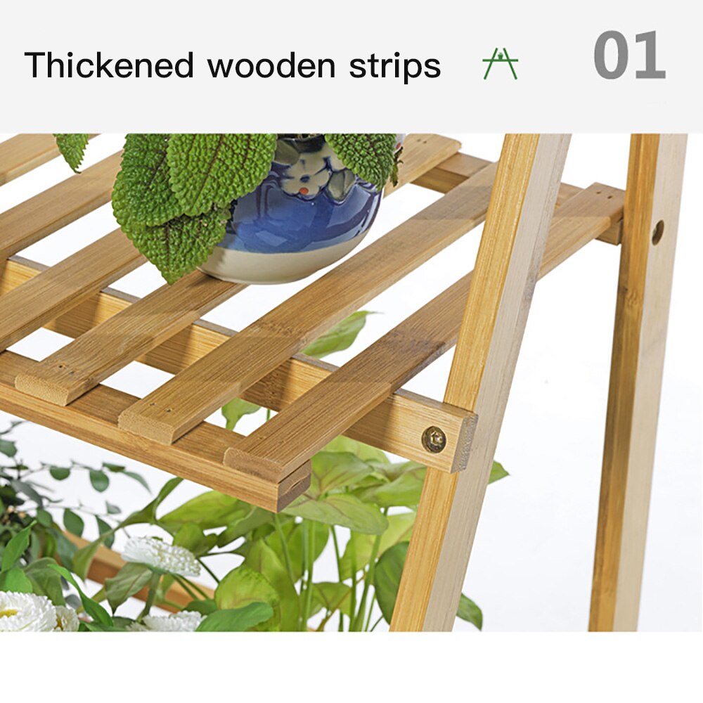 Three Tier Bamboo Plant Rack