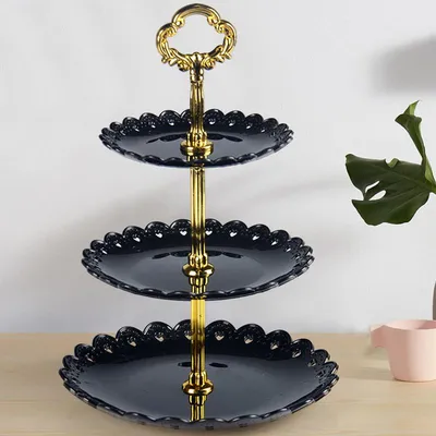Three Tier Cake Stand Plastic Rack Three Tier Cake Stand Plastic Rack