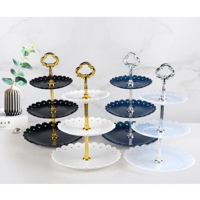 Three Tier Cake Stand Plastic Rack Three Tier Cake Stand Plastic Rack