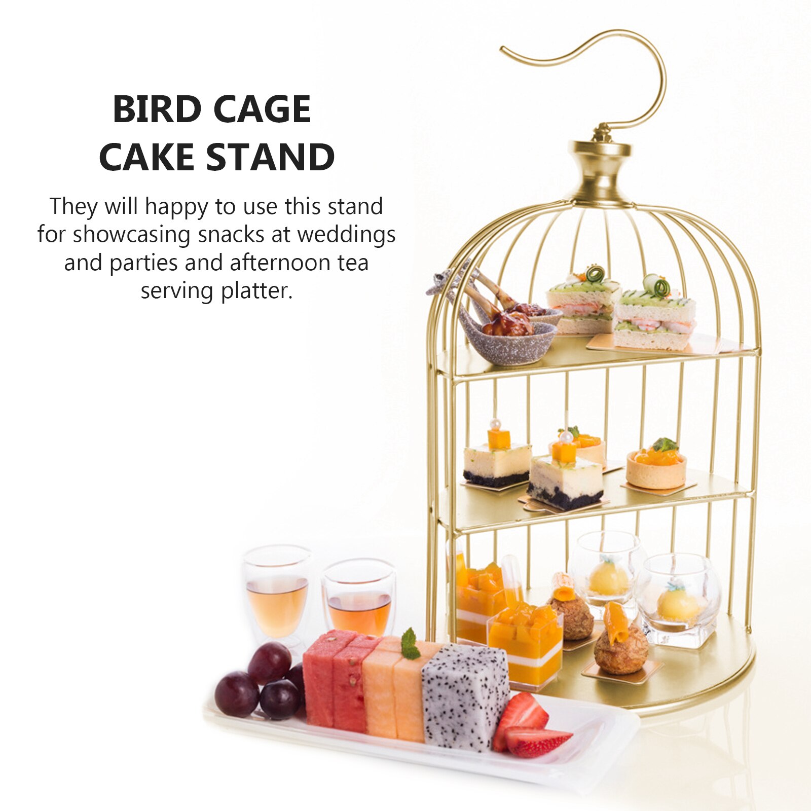 Three Tier Iron Bird Cage Cake Stand Three Tier Iron Bird Cage Cake Stand