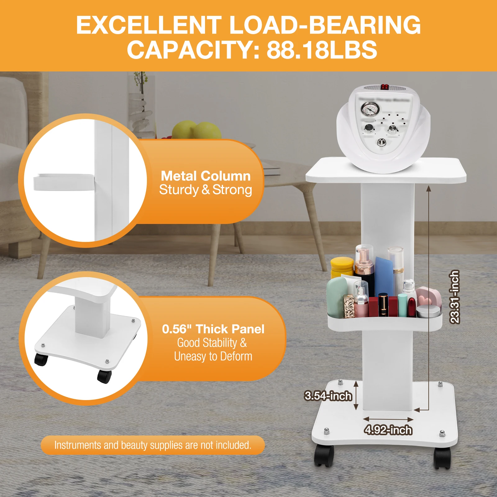 Three Tier Rolling Trolley Cart Three Tier Rolling Trolley Cart