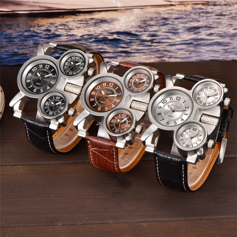 Three Time Zone Quartz Watches Men Mesh Steel Leather Band Sport Wristwatch Man Luxury Brand Male Clock relogio Three Time Zone Quartz Watches Men Mesh Steel Leather Band Sport Wristwatch Man Luxury Brand Male Clock relogio