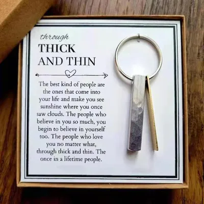 Through Thick and Thin Keychain