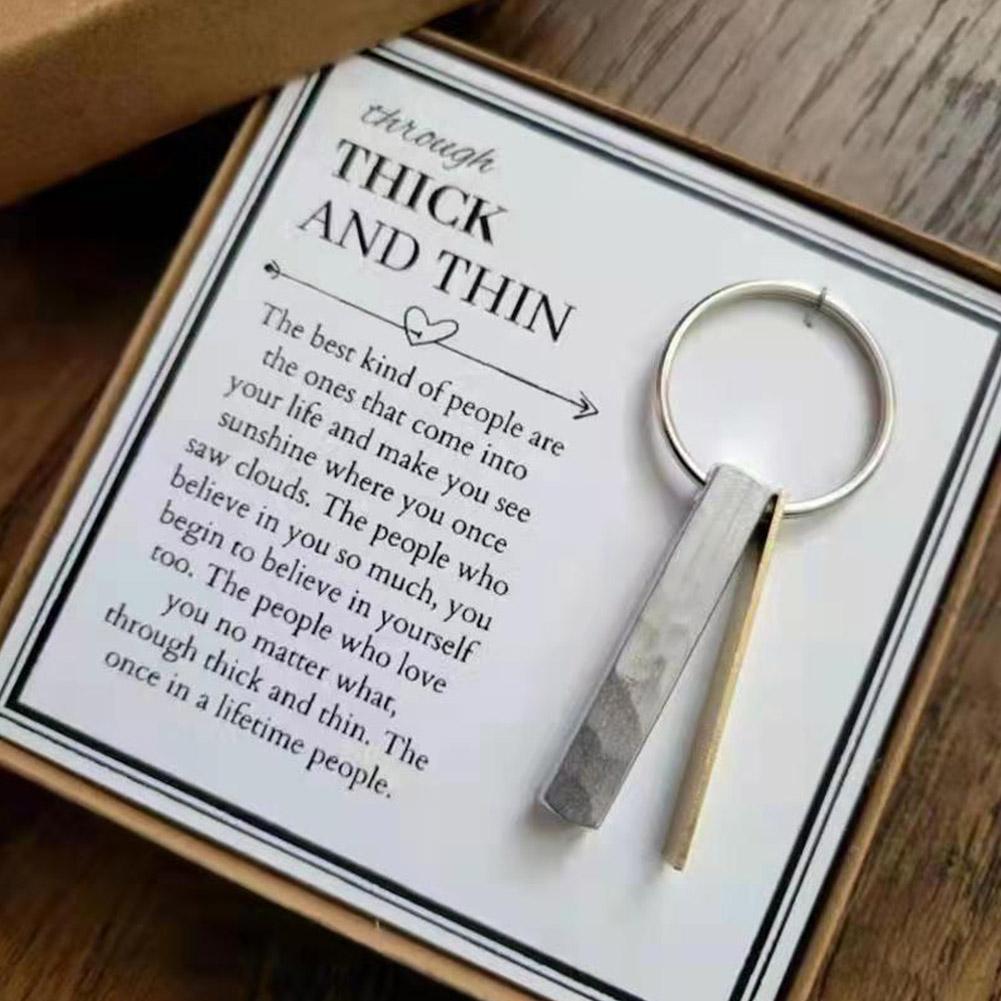 Through Thick and Thin Keychain