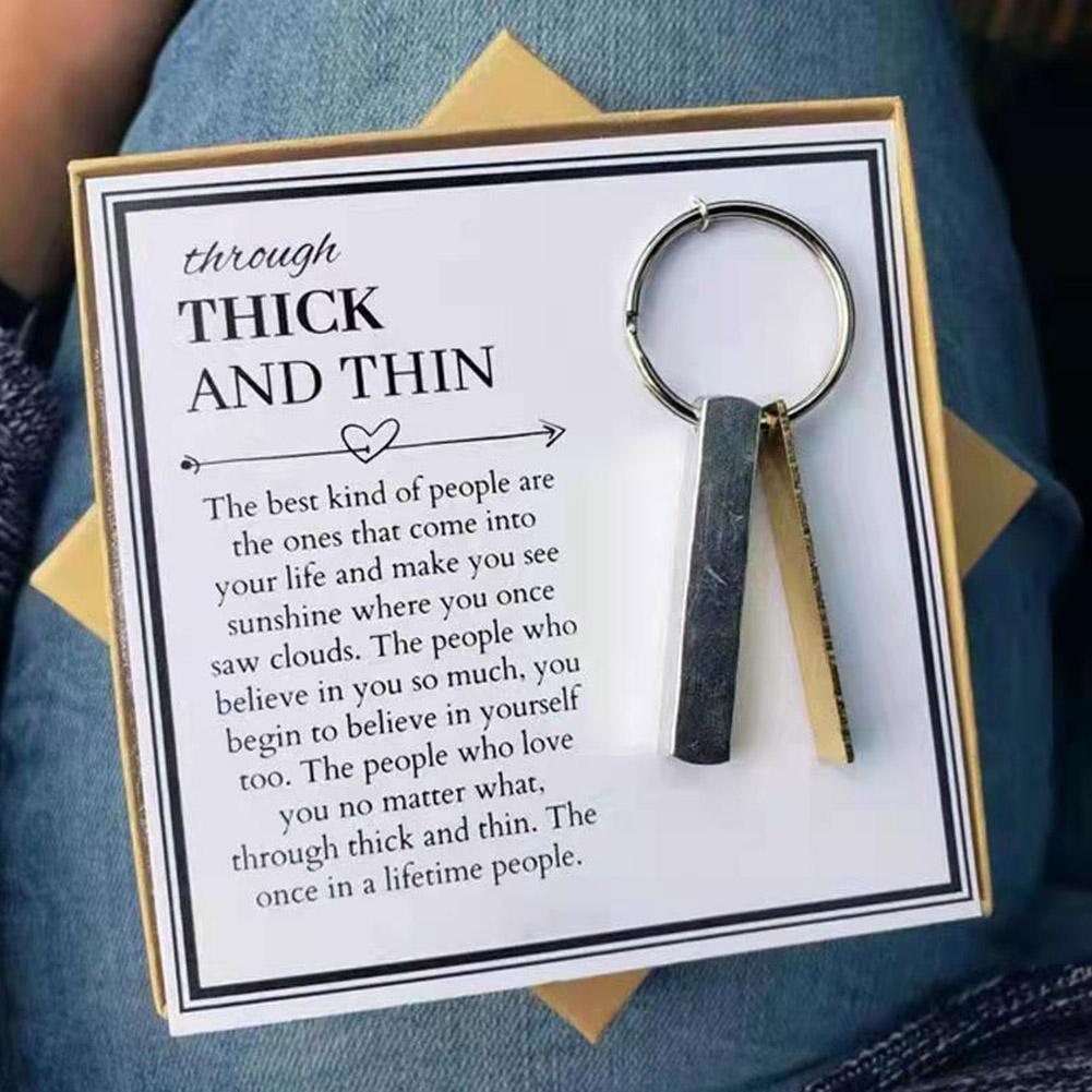 Through Thick and Thin Keychain