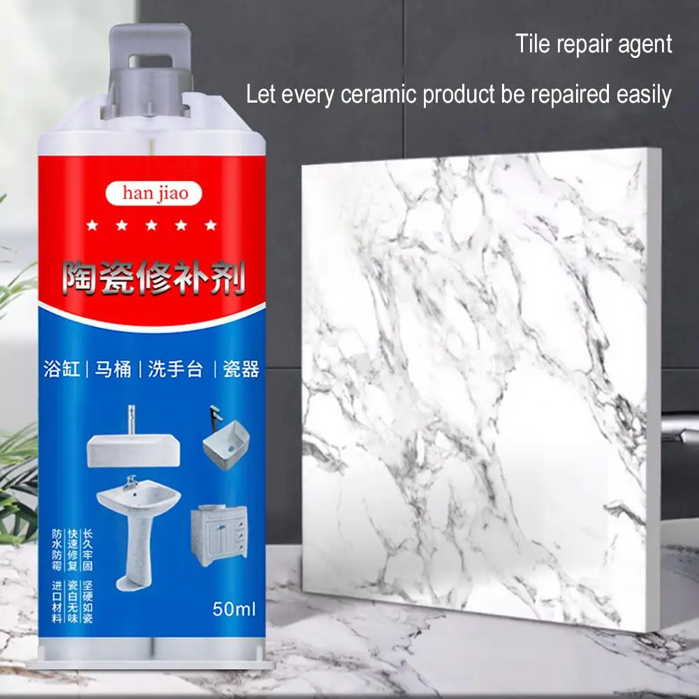 Tile And Ceramic Glaze Repair Paste Fix Tub Chips And Sink Cracks With Super Adhesion For Porcelain Ceramic Enamel Tile And Ceramic Glaze Repair Paste Fix Tub Chips And Sink Cracks With Super Adhesion For Porcelain Ceramic Enamel