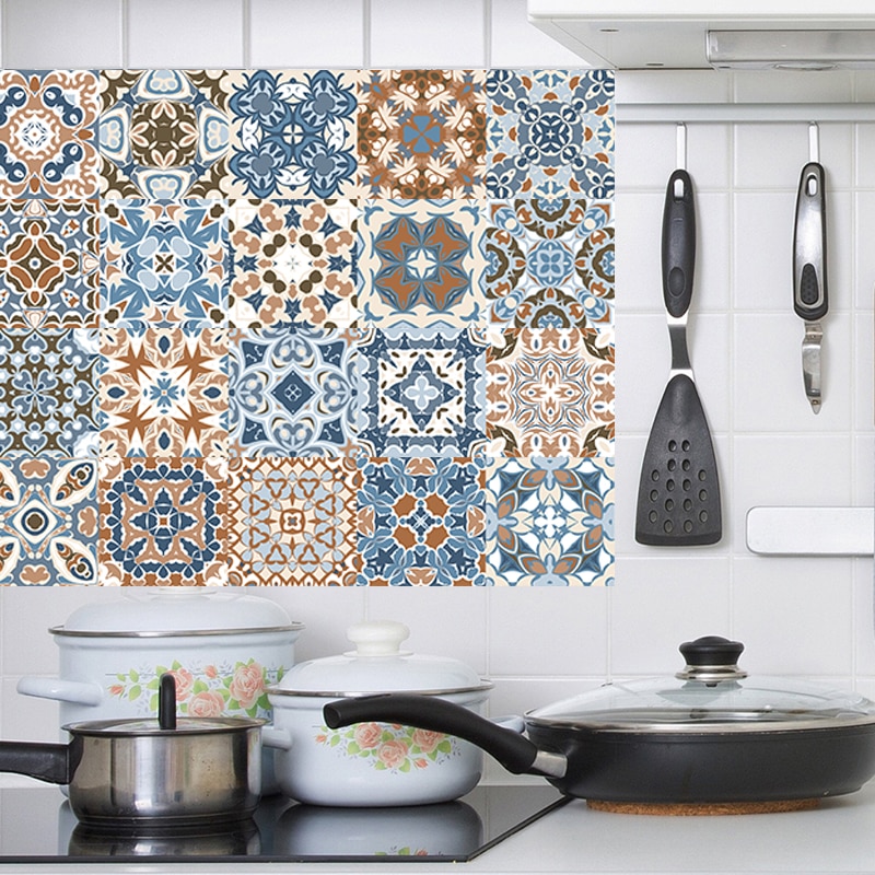 Tile Effect Wallpaper Sticker Tiles