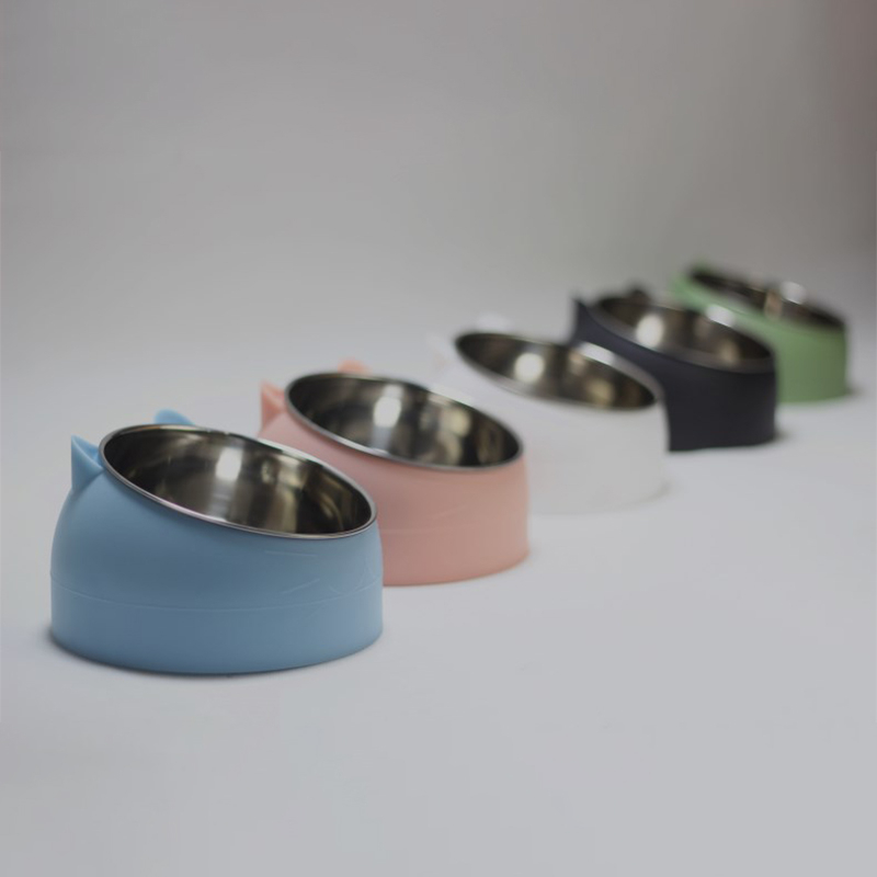 Tilted Cat Bowl Stainless Steel Feeder Tilted Cat Bowl Stainless Steel Feeder
