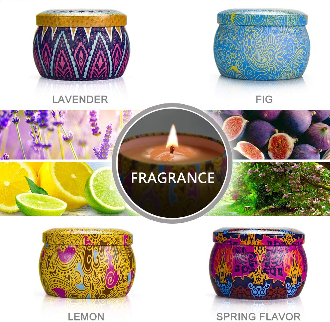 Tin Container Scented Candle Gift Set