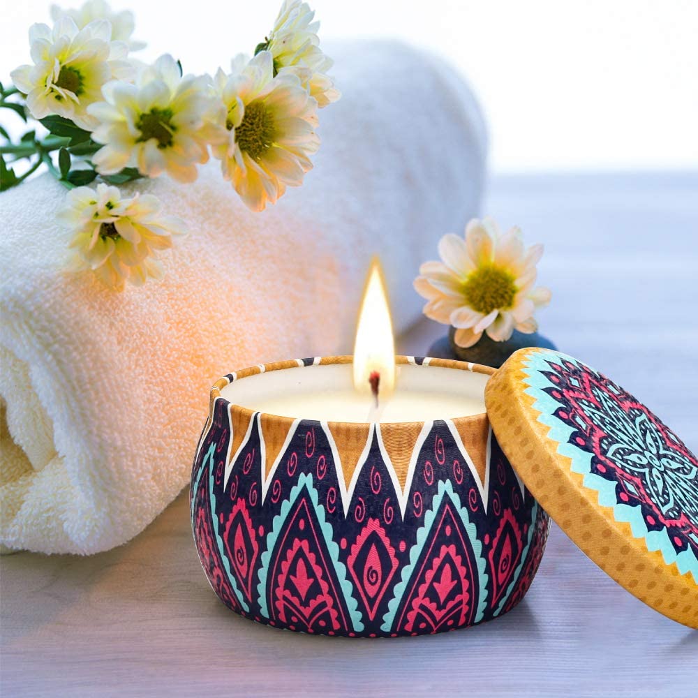 Tin Container Scented Candle Gift Set