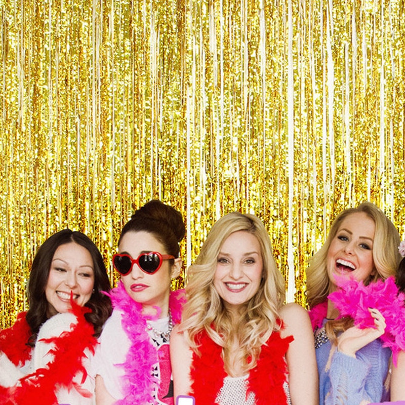 Tinsel Curtain Foil Fringe Backdrop Tinsel Curtain Foil Fringe Backdrop