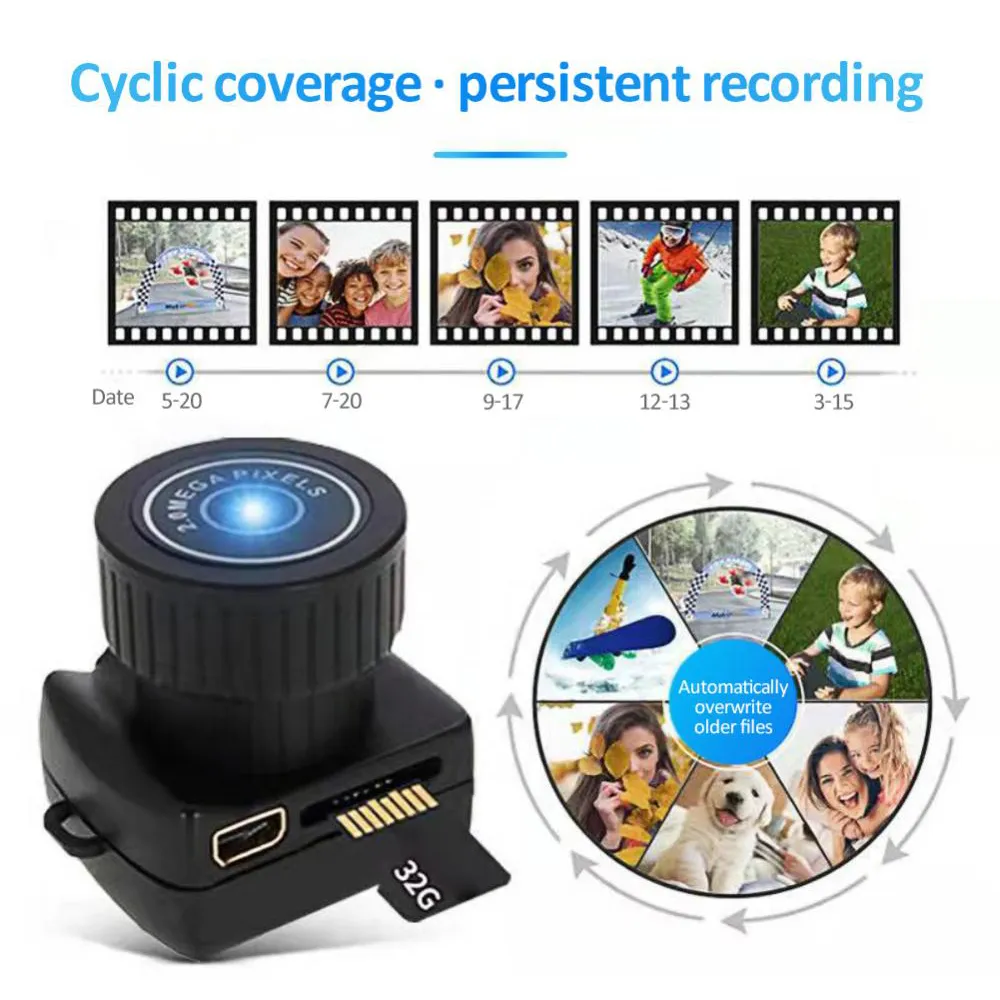 Tiny Mini Camera Portable HD Video Audio Recorder Webcam Y2000 Camcorder Small DV DVR Security Secret Nanny Sport Micro Tiny Mini Camera Portable HD Video Audio Recorder Webcam Y2000 Camcorder Small DV DVR Security Secret Nanny Sport Micro