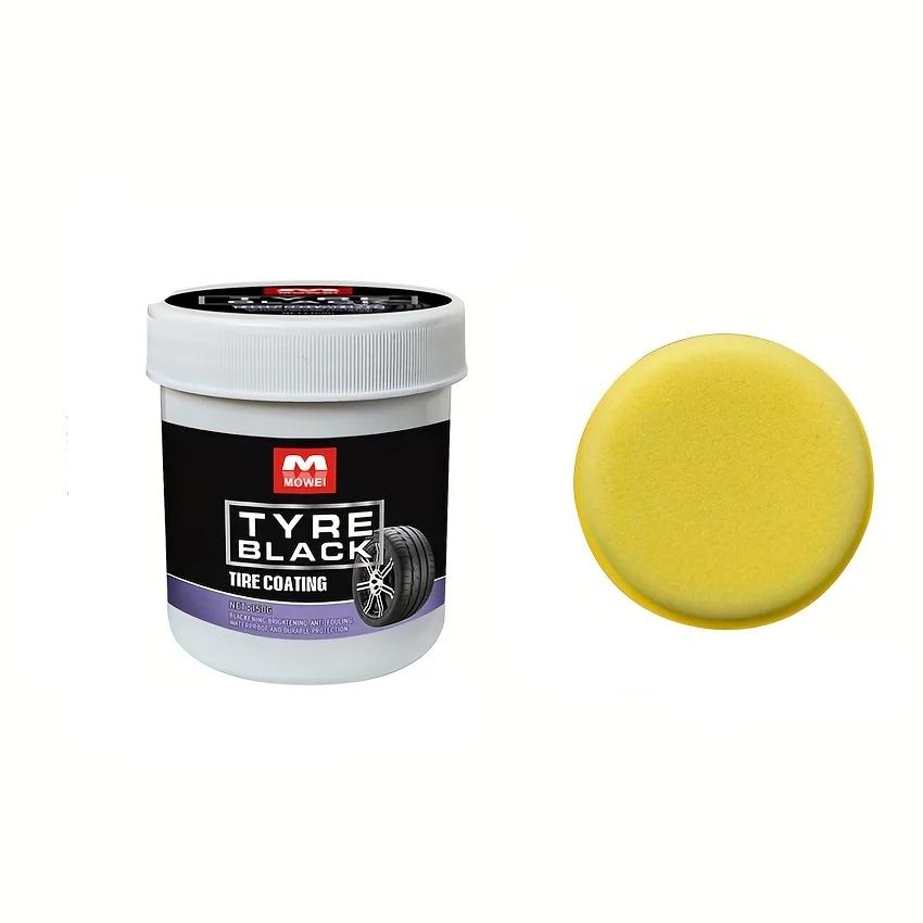 Tire Blackening Coating Wax – Hydrating Luster and Protection, Anti-Aging Tire Care Coating with Sponge Applicator Tire Blackening Coating Wax – Hydrating Luster and Protection, Anti-Aging Tire Care Coating with Sponge Applicator