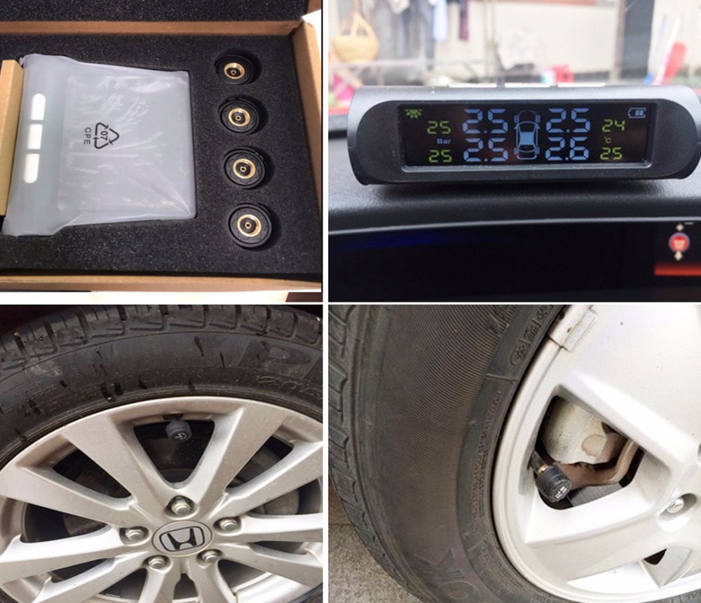Tire Pressure Monitor Solar Powered Tire Pressure Monitor Solar Powered
