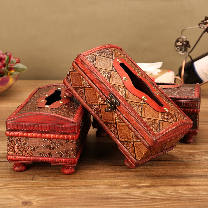 Tissue Paper Holder Antique Wooden Box Tissue Paper Holder Antique Wooden Box
