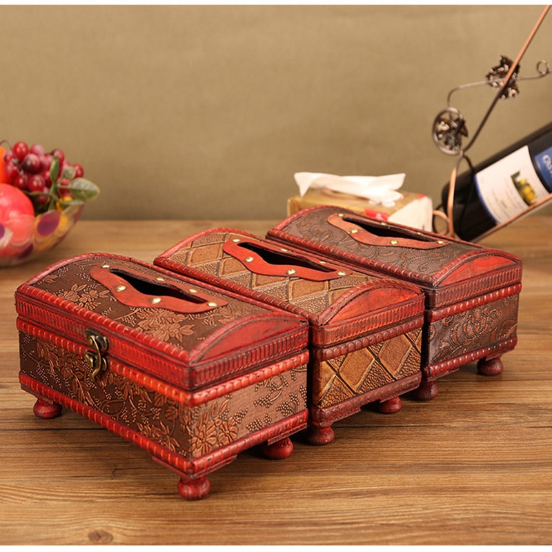 Tissue Paper Holder Antique Wooden Box Tissue Paper Holder Antique Wooden Box