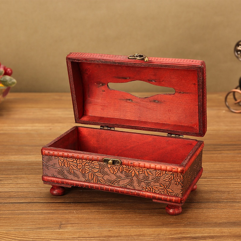 Tissue Paper Holder Antique Wooden Box Tissue Paper Holder Antique Wooden Box