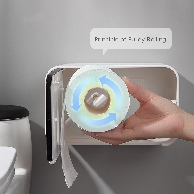 Tissue Roll Holder Wall-Mounted Box Tissue Roll Holder Wall-Mounted Box
