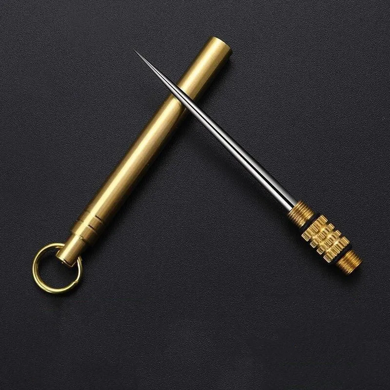 Titanium Outdoor EDC Portable Multi-Purpose Toothpick Bottle Fruit Fork Camping Tool Toothpick Tube Is More Durable