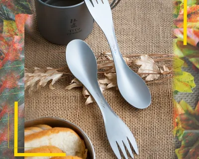 Titanium Spork Camping Tableware Titanium Spork Camping Tableware