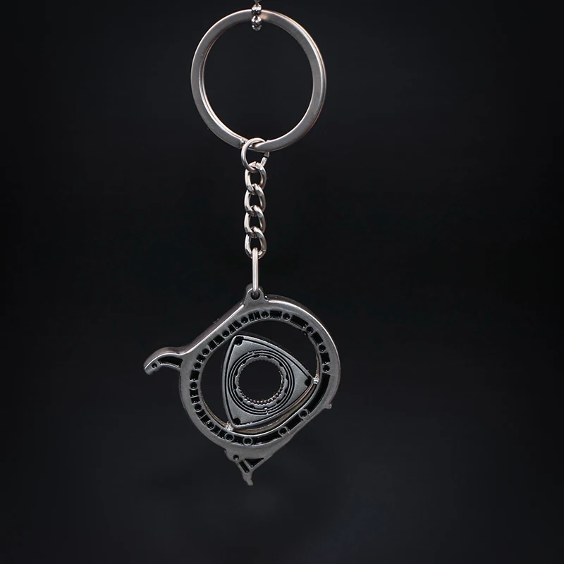 Titanium Stainless Steel Metal Combination Rotor Key Chain Car Fans Favorite Auto Parts Model Engine Rotary Keyring